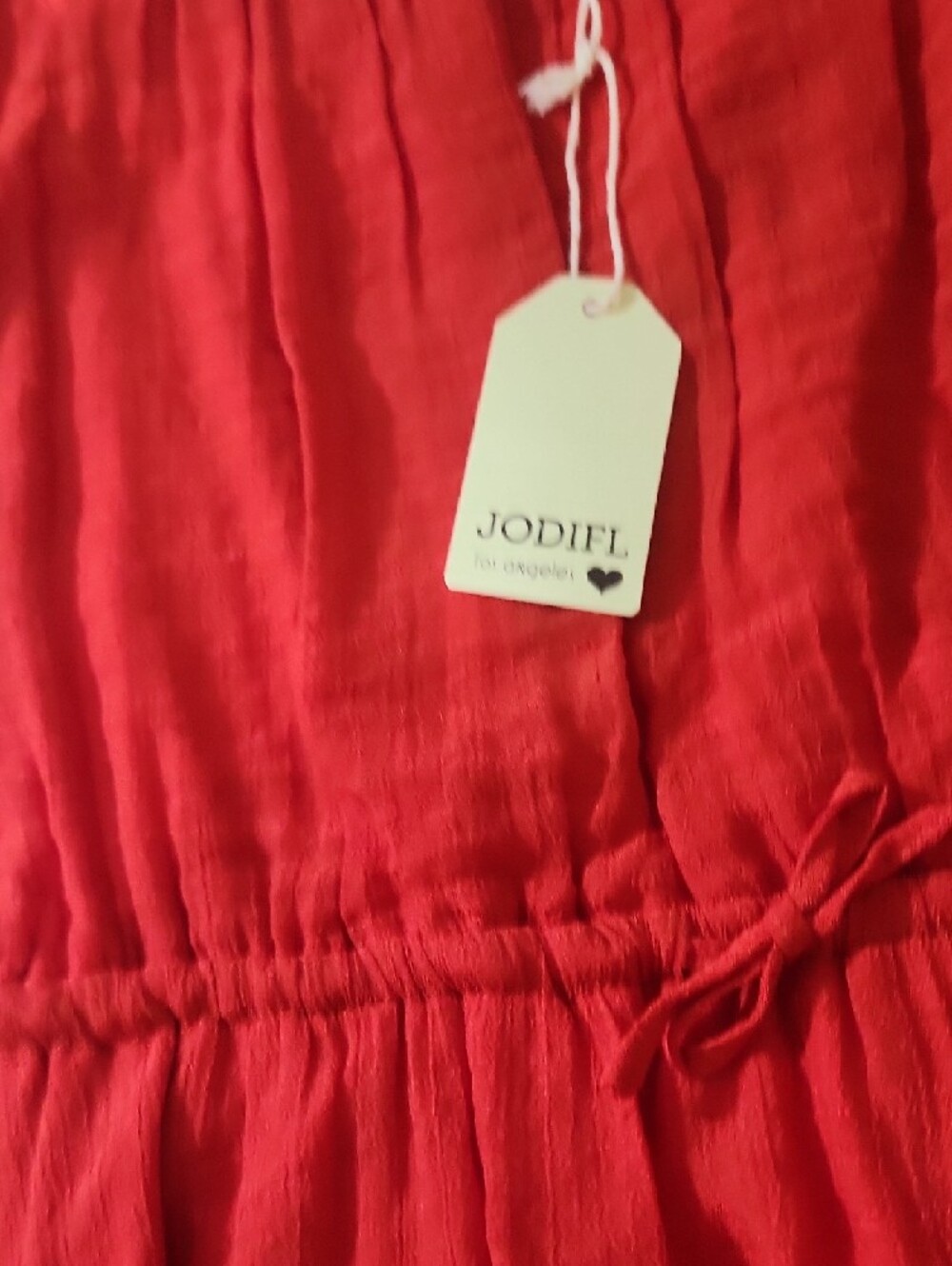JODIFL Red Women’s Multi Tiered Mini Dress NWT - Picture 3 of 10